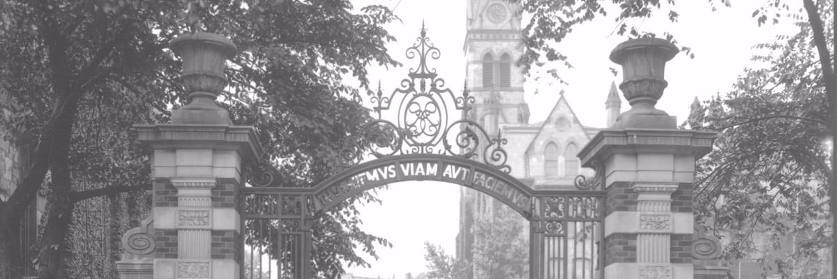 Inveniemus viam aut faciemus, Penn's Class of 1893 Memorial Gate. 